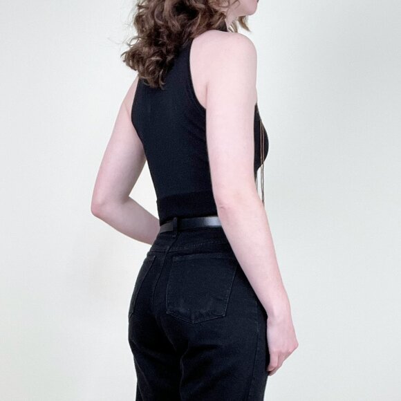 Vintage Silk Beaded Kit Crop Top Halter Blouse Shirt Sexy Going Out Club 90s Y2K - Picture 3 of 8